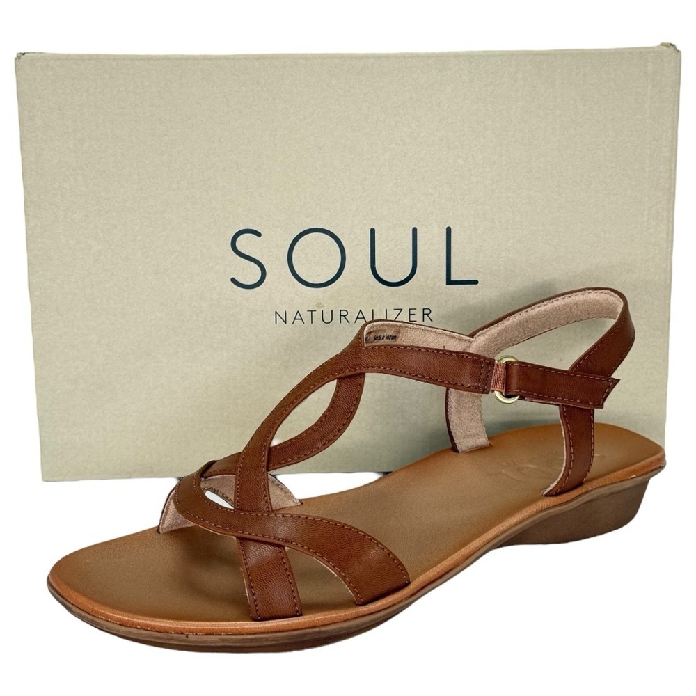 Soul Naturalizer Solo Tan Faux Leather Womens Sandals Size 11M - Picture 11 of 12